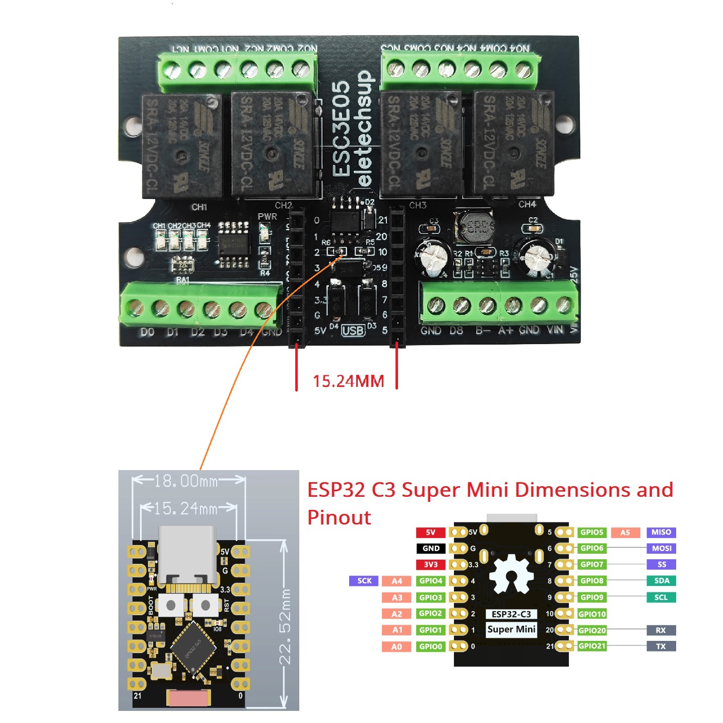 Ultimate ESP32 C3 Relay Module - Home Automation With Arduino recension och pris