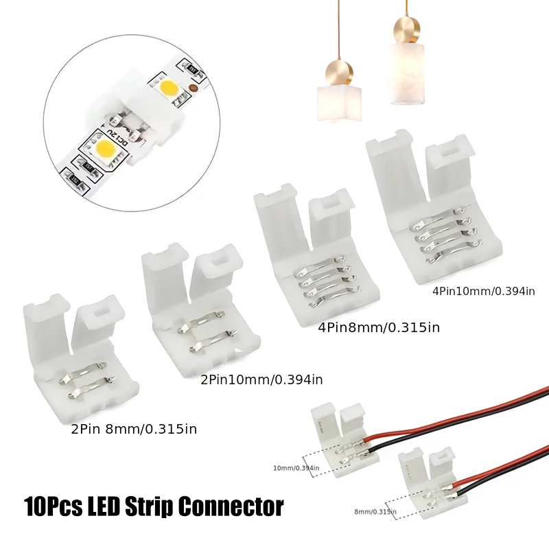 10Pcs LED Strip Connector 8MM  - Rgb Led Matrix 8X8 recension och pris