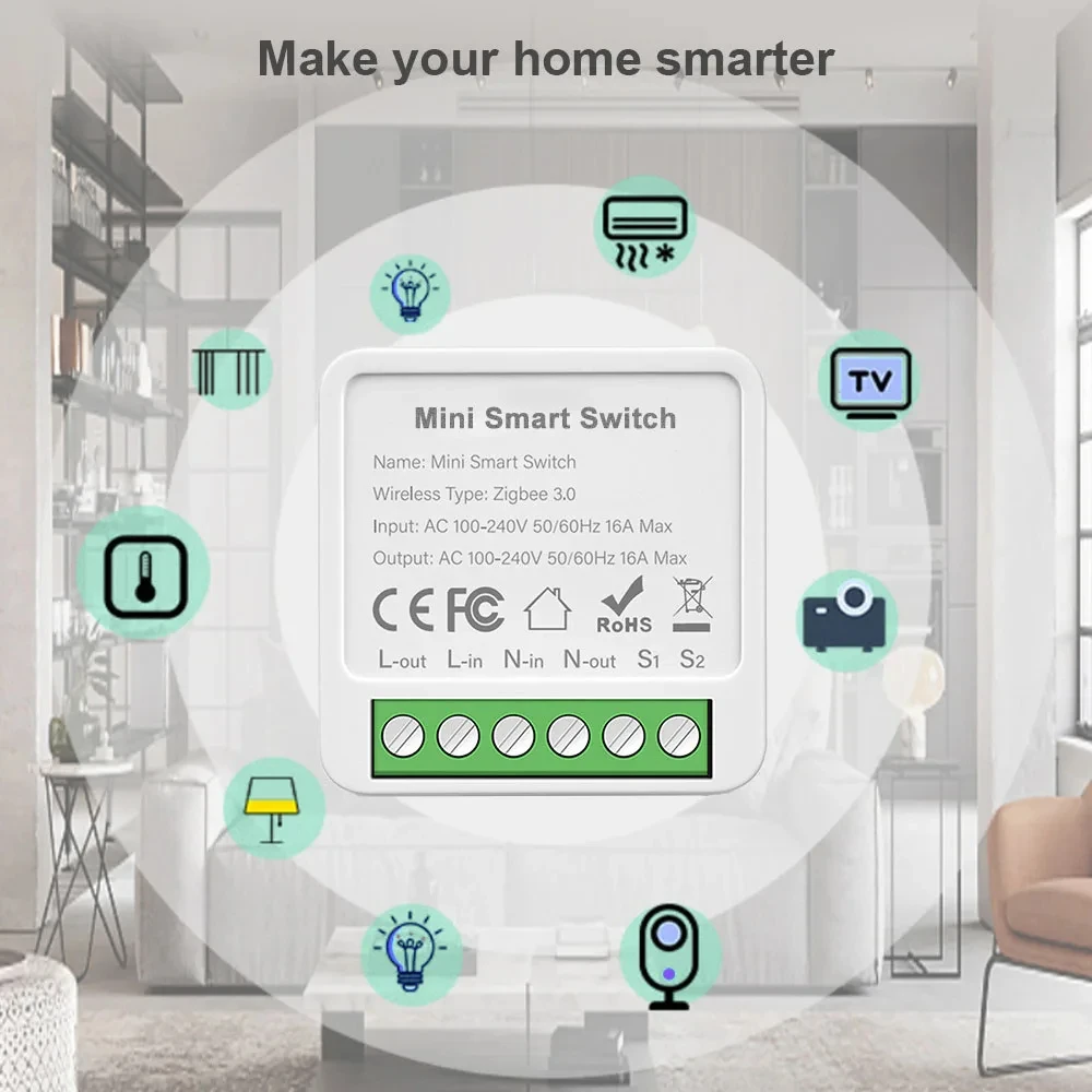 Mini WIFI Zigbee3.0 Smart Swit - Home Automation Diy recension och pris