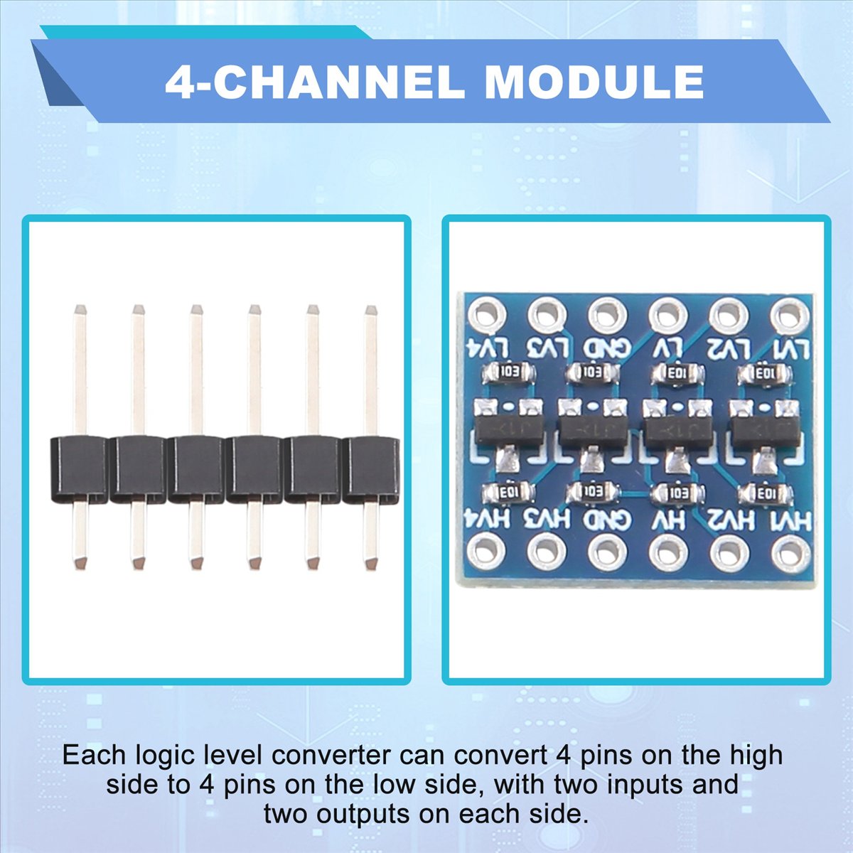 AT42 10Pcs 4 Channel IIC Logic - Level Shifter 3.3V recension och pris
