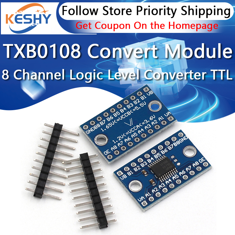 3.3V 5V TXS0108E 8 Channel Log - Level Shifter 3.3V recension och pris