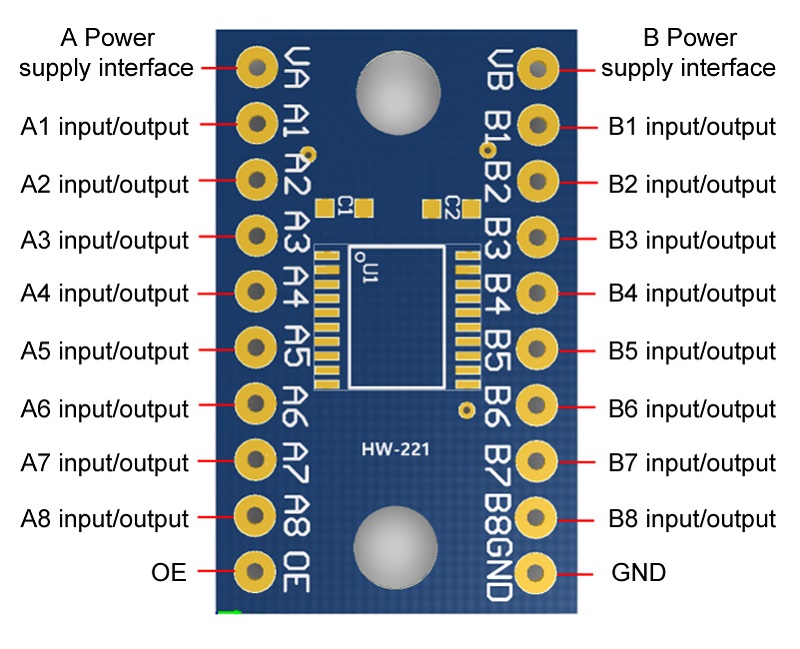 TXS0108E Module 8 Channel Bi-d - Level Shifter 3.3V recension och pris