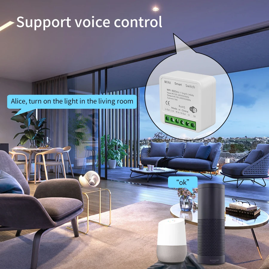 2 Way Mini DIY Smart Switch Tu - Home Automation Diy recension och pris